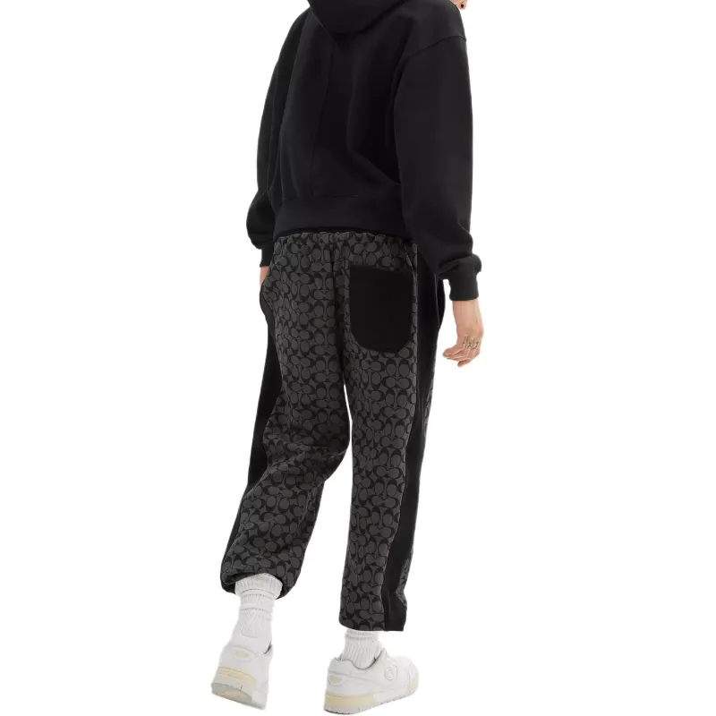 COACH Knitted Sweatpants Men's Charcoal Black-1