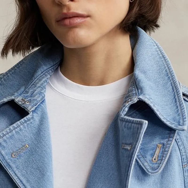 Polo Ralph Lauren SS23 Denim Jacket Women's Marine Blue-4