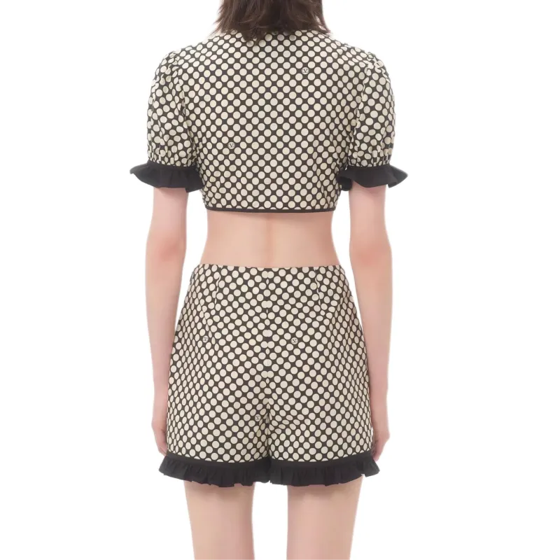 Valentino SS25 Crop Top Women's Black White-3