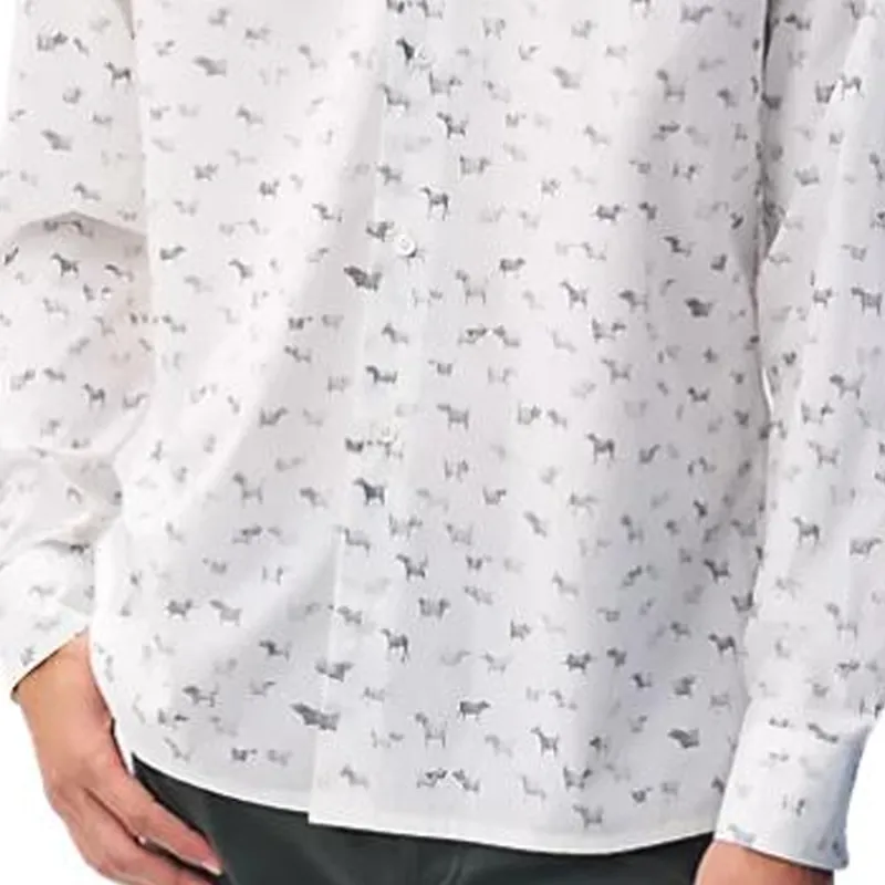 HERMES Shirts Men White-4