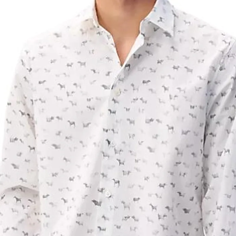 HERMES Shirts Men White-3