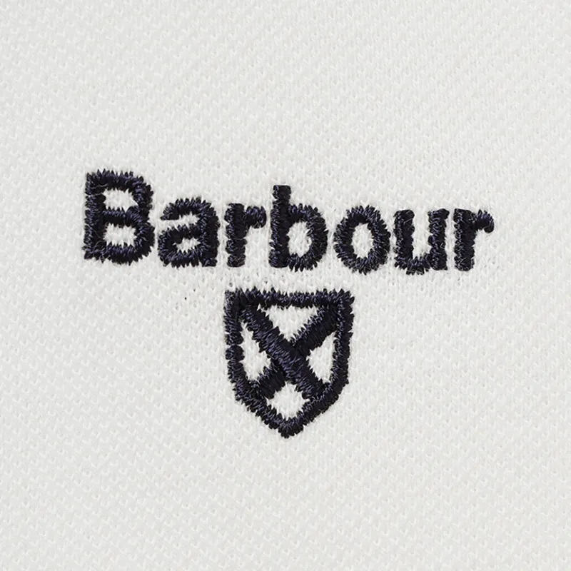 BARBOUR SS25 Polo Shirt Unisex White-2
