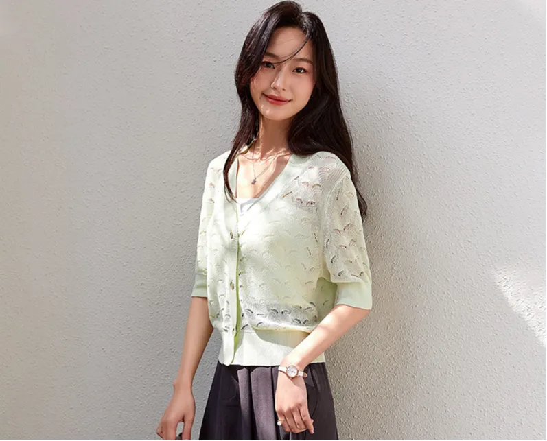 OUNIXUE Summer Knitwear Women's-3