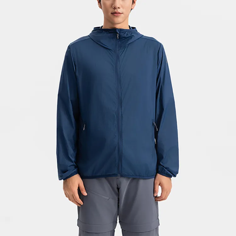DECATHLON 100 Series Waterproof, Windproof, Thermal, And Breathable Sun Protection Clothing Men's Midnight Blue-3