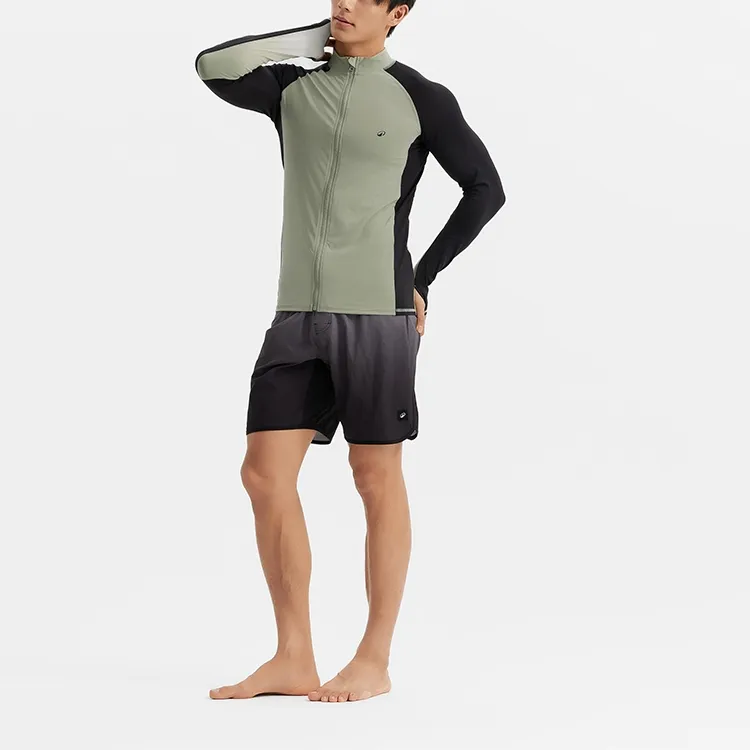 DECATHLON OLAIAN550 Cool Feeling T Shirt Men's Pale Green/Smoky Black-2