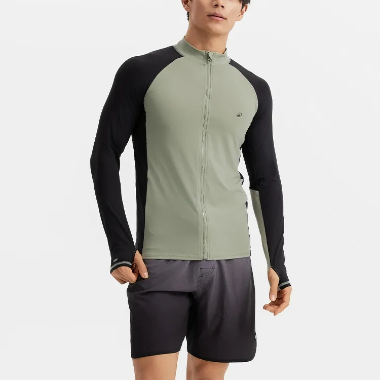 DECATHLON OLAIAN550 Cool Feeling T Shirt Men's Pale Green/Smoky Black-3