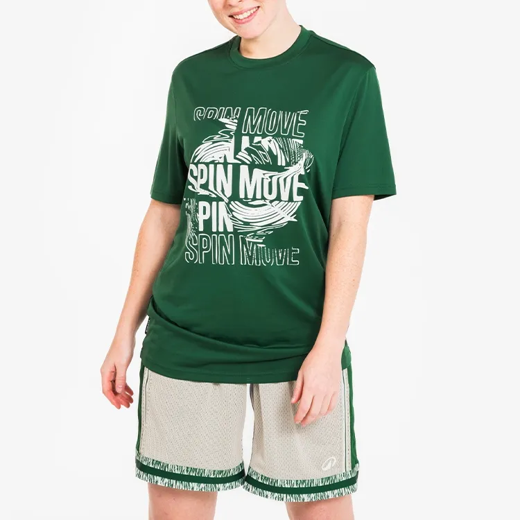 DECATHLON T Shirt Unisex Seaweed Green/White-2