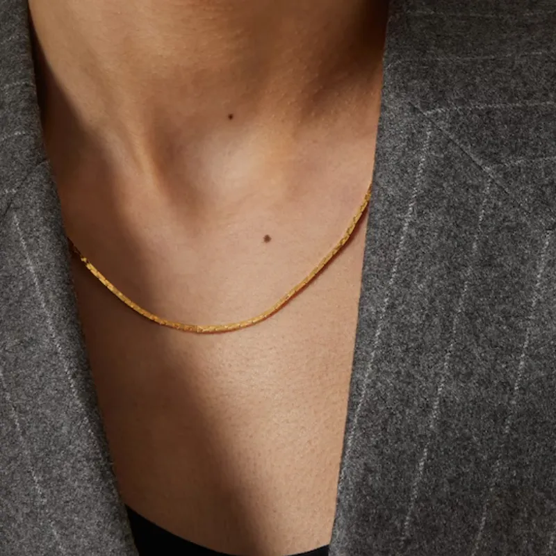 SAINT LAURENT Brass Necklaces Men's Gold-2
