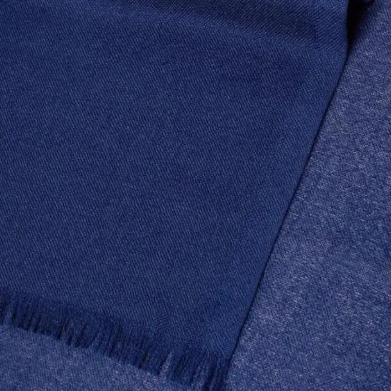 Loro Piana 70% Cashmere Knit Scarves Men's Blue-1