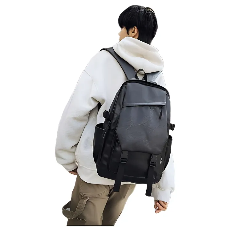 H YXIANG PU Backpack Men's Multicolor-2