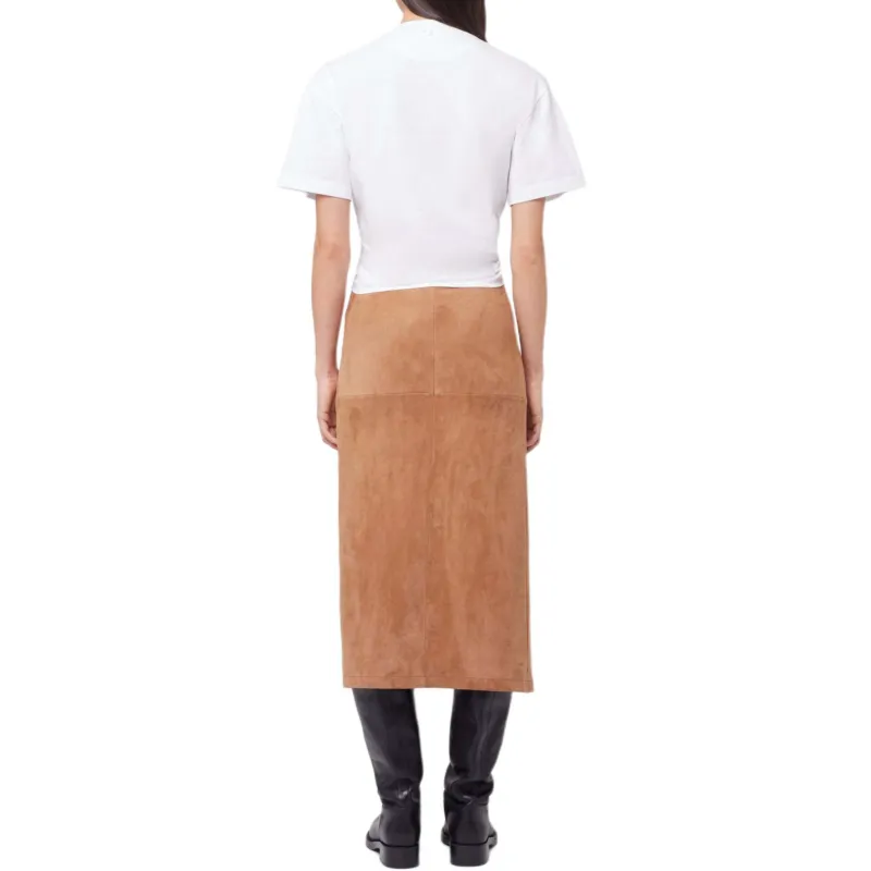 Rabanne Suede Midi Skirt-3