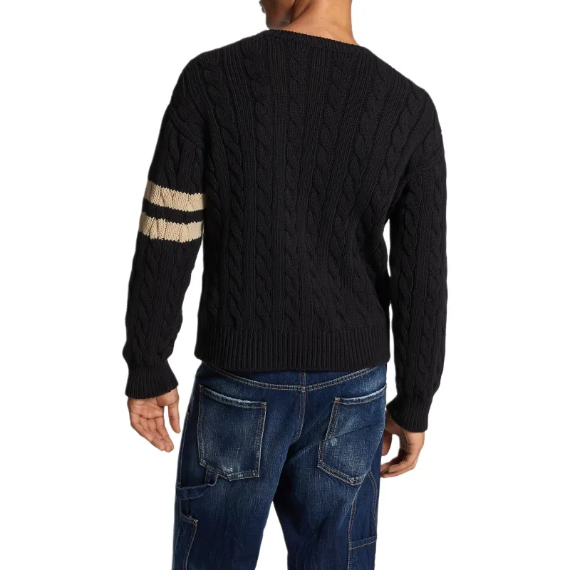 DSQUARED 2 Cable Knit Crewneck Jumper-4