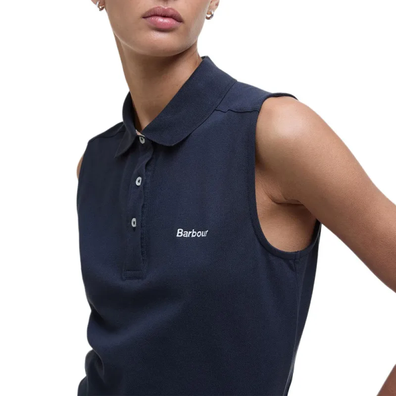 BARBOUR SS25 Polo Shirt Women's Marine Blue-4