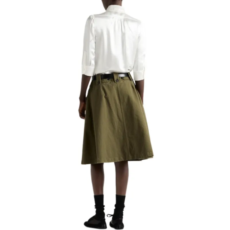 PRADA Casual Long Skirt Women's Army Green-2