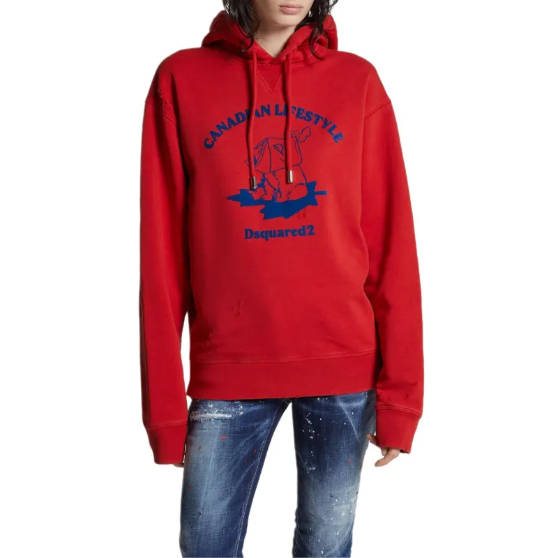 DSQUARED 2 Canadian Lifestyle Graphic Printed Hoodie-2