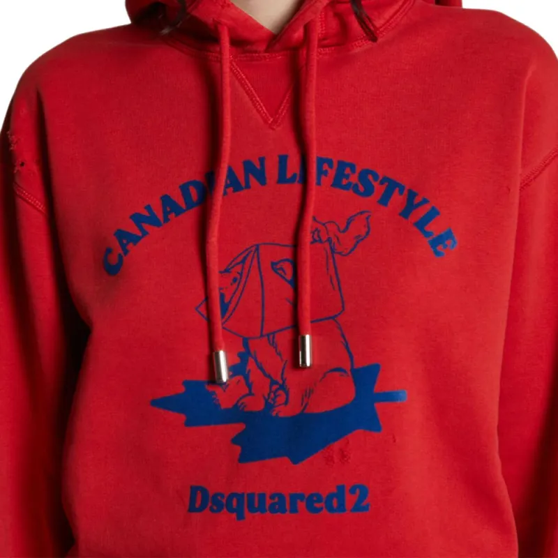 DSQUARED 2 Canadian Lifestyle Graphic Printed Hoodie-4