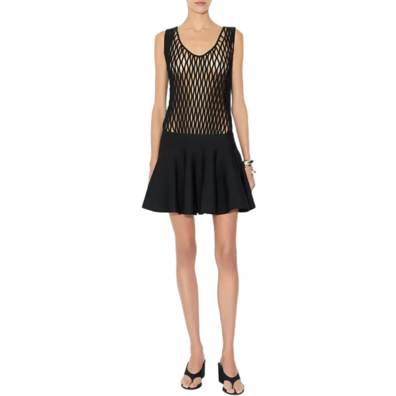 Alaia SS25 Sleeveless Dress Women's Black-1