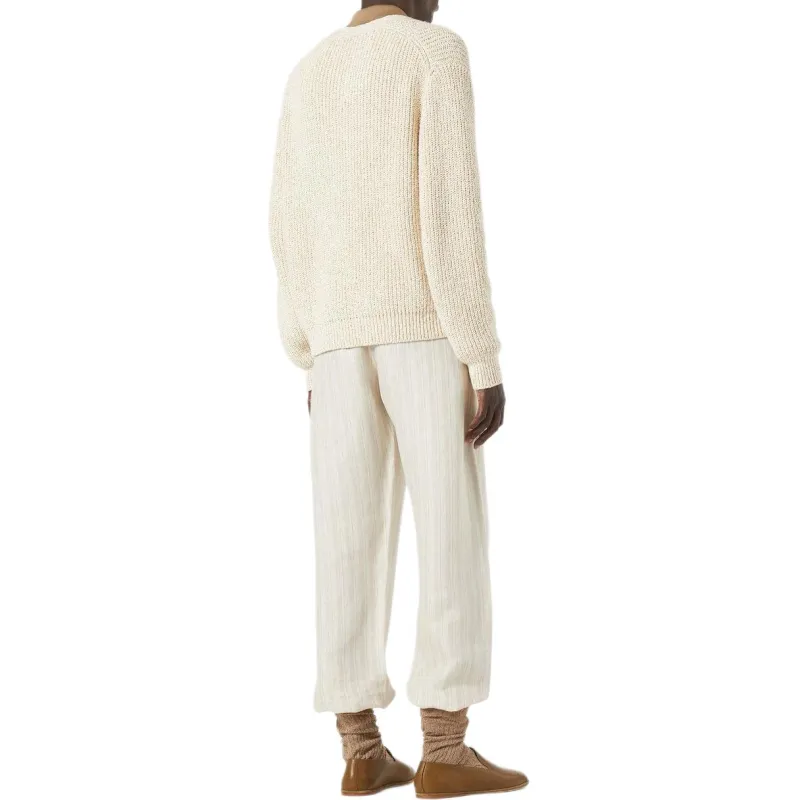Loro Piana SS25 Cashmere Sweater Men's Pearl Barley-3