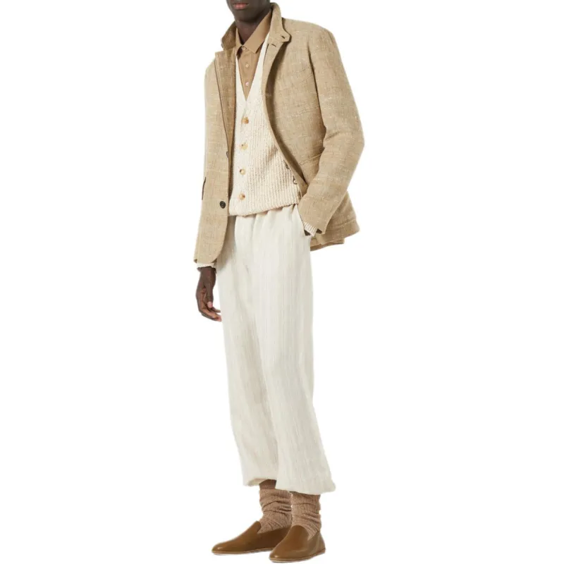 Loro Piana SS25 Cashmere Sweater Men's Pearl Barley-4