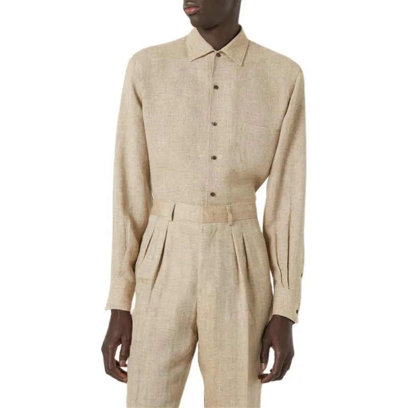 Loro Piana SS25 Shirt Men's Cavalry Brown-2