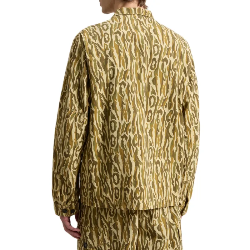 WOOLRICH SS25 Shirt Men's Beige Camouflage-3