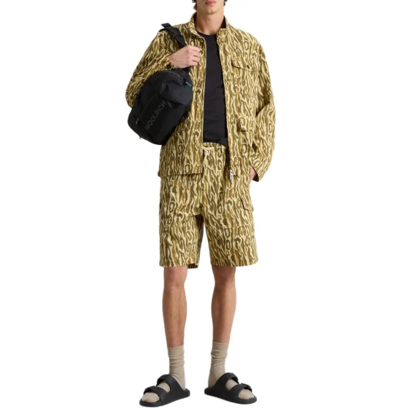 WOOLRICH SS25 Shirt Men's Beige Camouflage-2