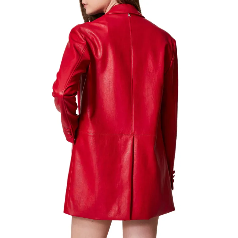 Twinset Faux leather Blazer-2
