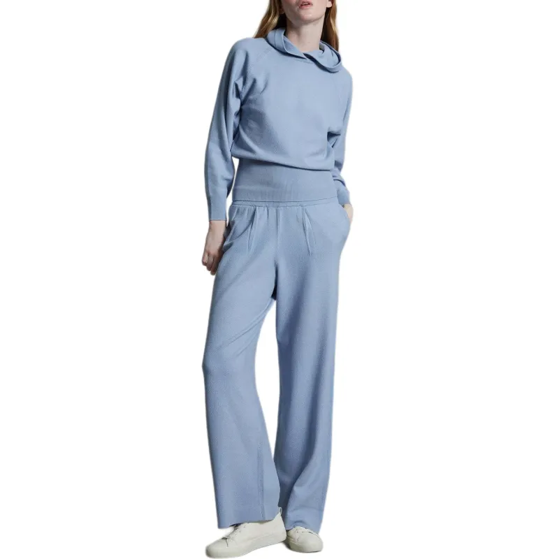 COLOMBO Knitted Sweatpants Women's Light Blue-2