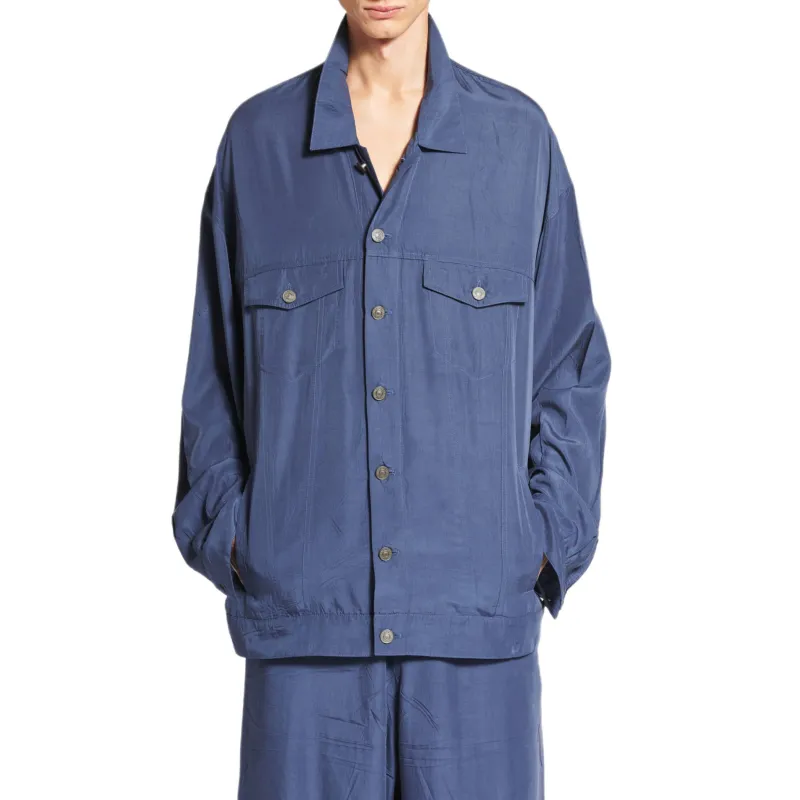 Balenciaga Jackets & Coats Regular Fit Men's Faded Blue-2