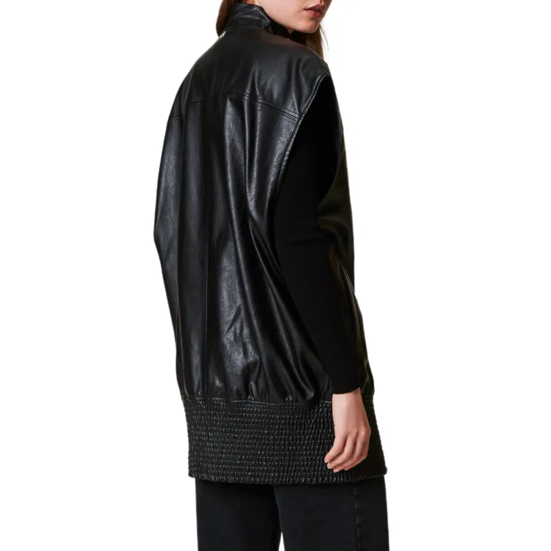 Twinset Faux leather Gillet-2