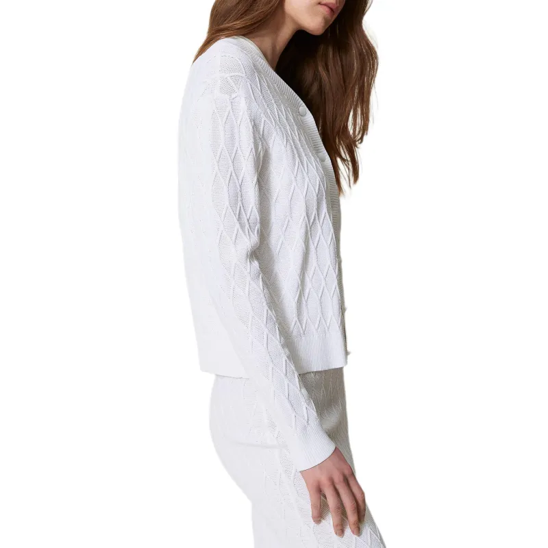 Twinset Lozenge Cardigan-3