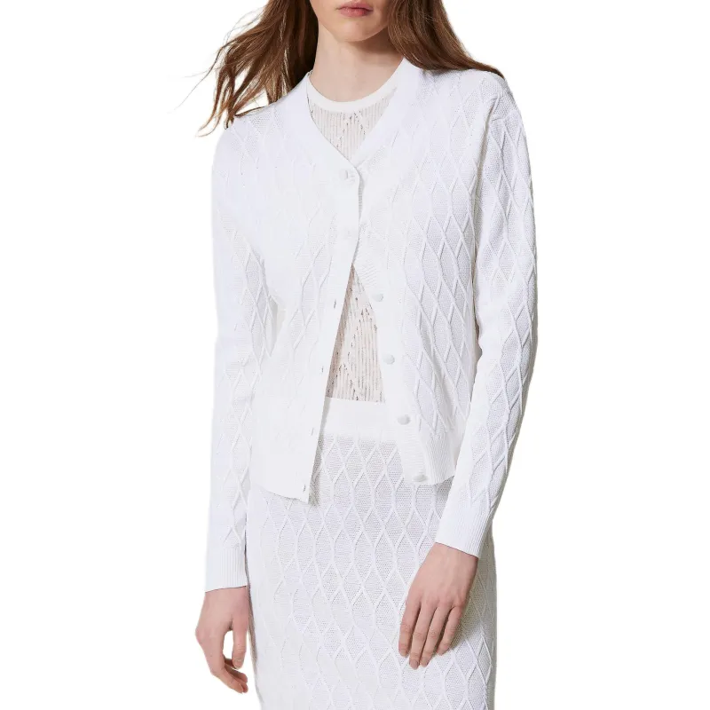 Twinset Lozenge Cardigan-1