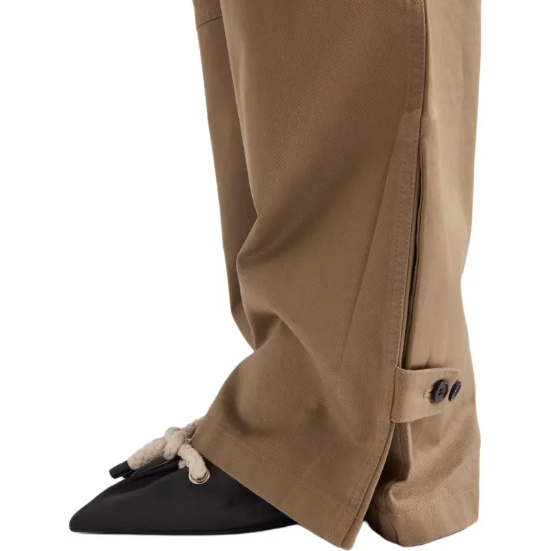 PRADA SS25 Casual Pants Women's Mud Gray-5