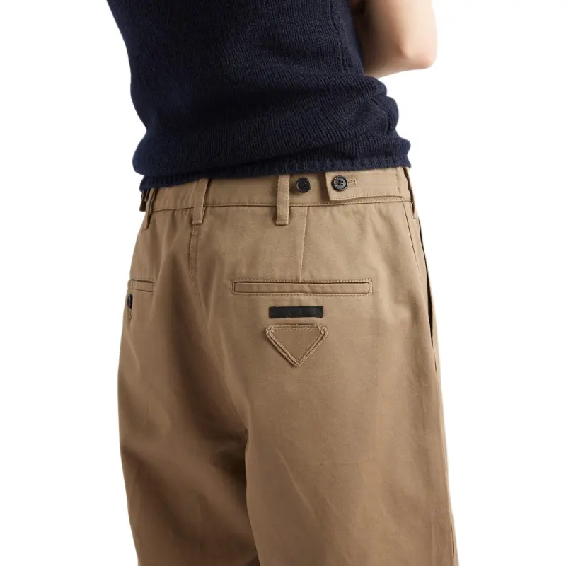 PRADA SS25 Casual Pants Women's Mud Gray-4