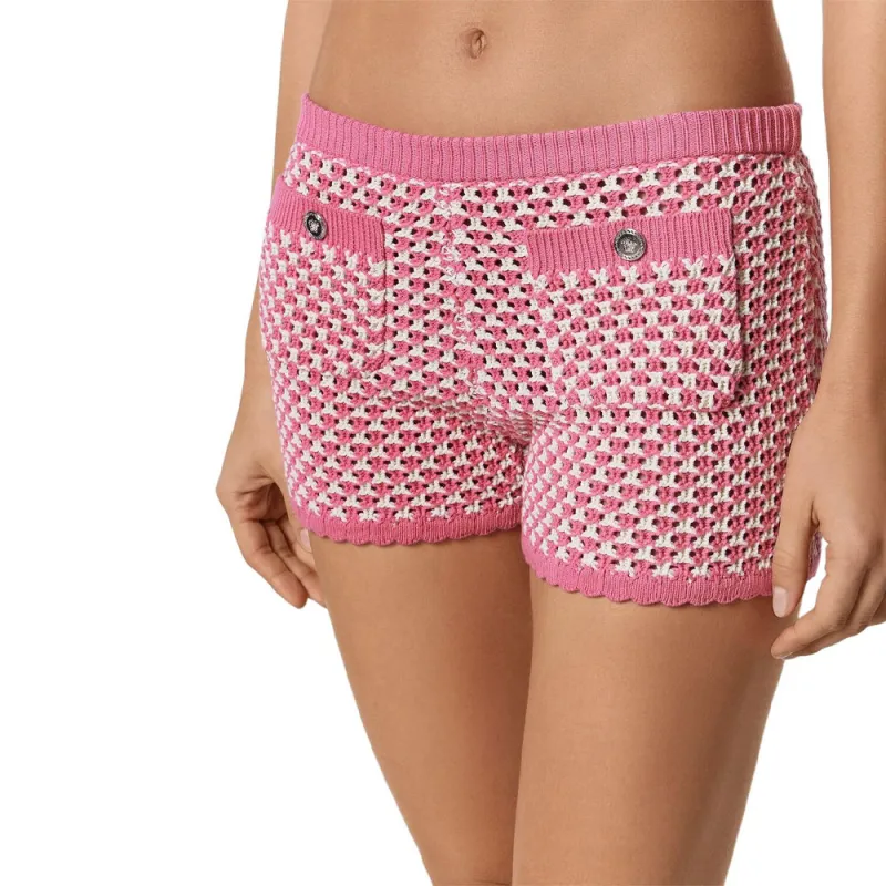 VERSACE Crochet knit Shorts-4