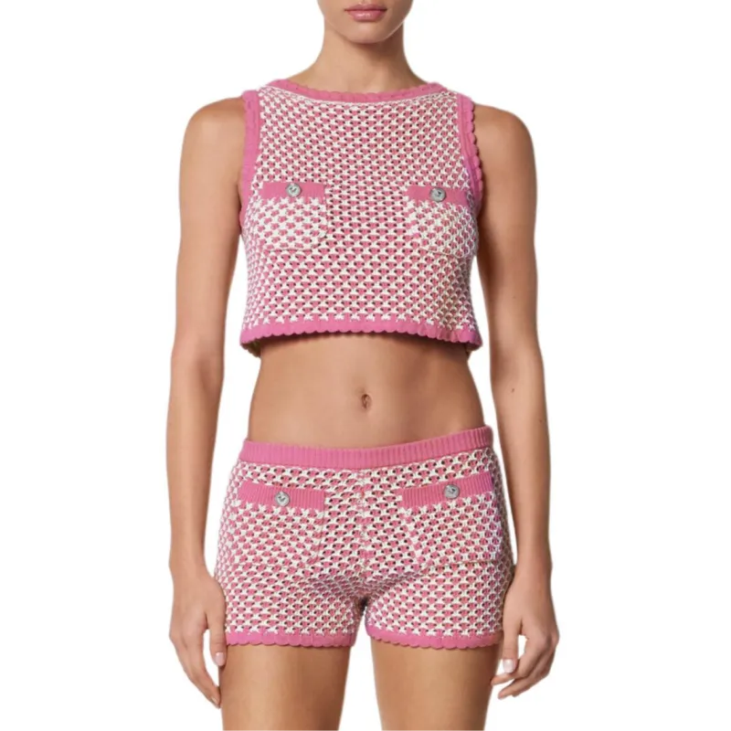 VERSACE Crochet Knit Top-1