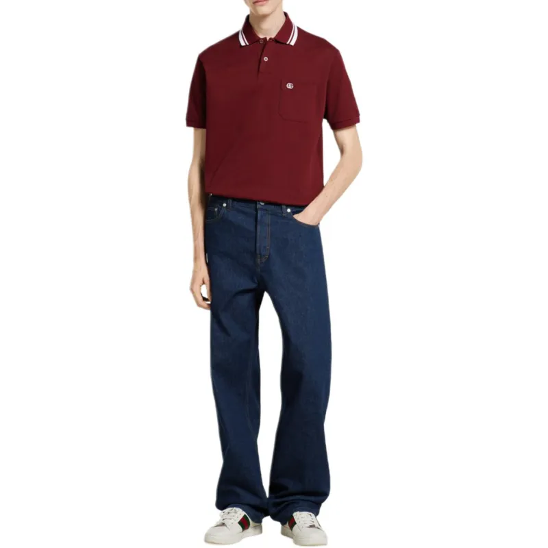 GUCCI Lido FW25 Polo Shirt Men's Ancora Red-3
