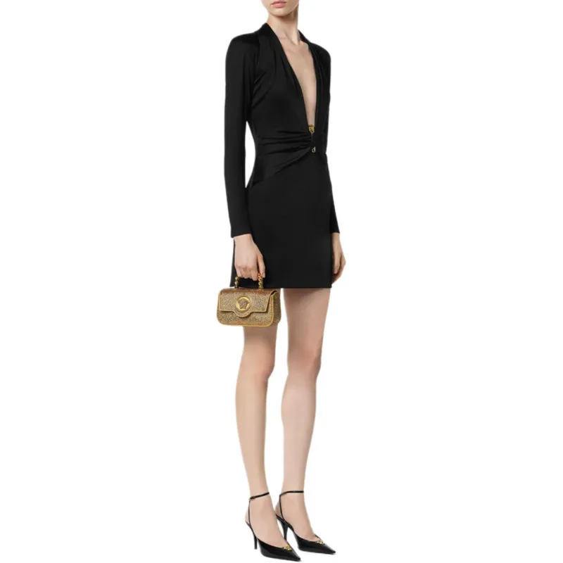 VERSACE Safety Pin Mini Dress-3