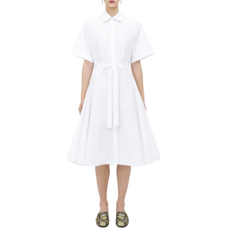 Alexander McQueen SS25 Short Sleeved Dress Women's White-1