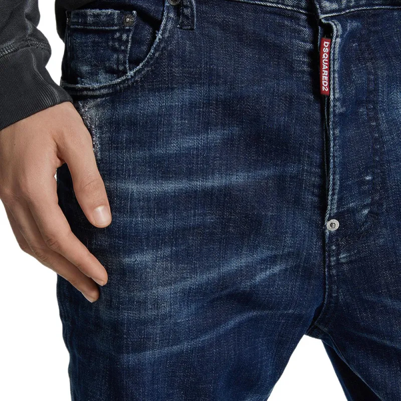 DSQUARED 2 Straight Leg Distressed Jeans-4
