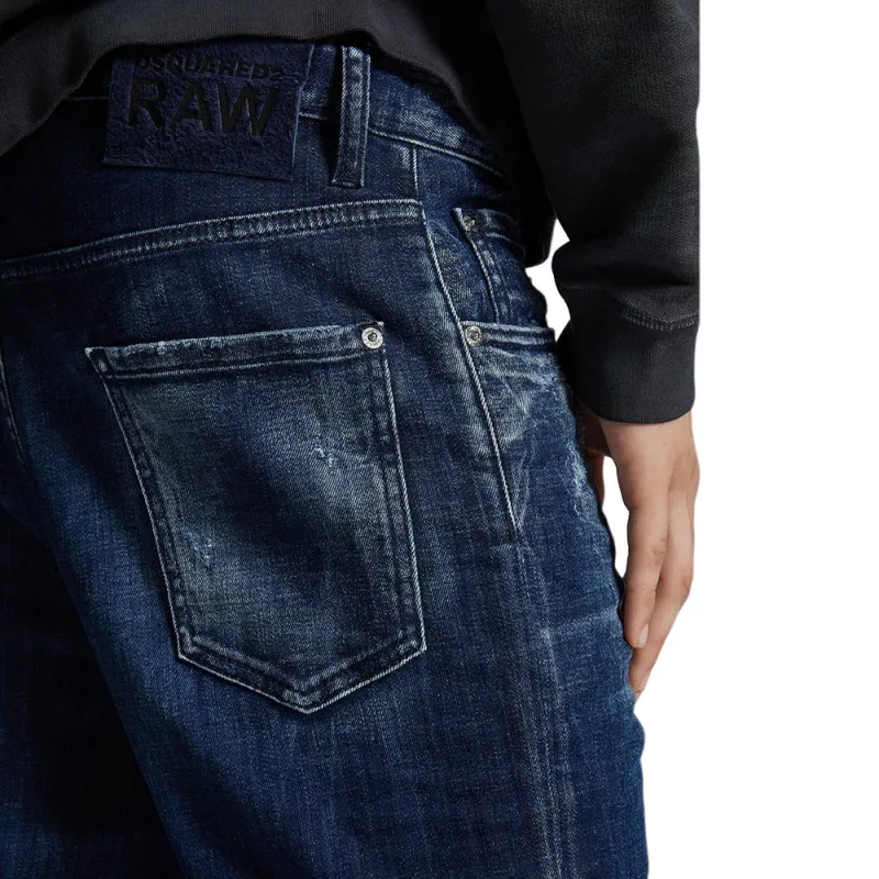 DSQUARED 2 Straight Leg Distressed Jeans-5