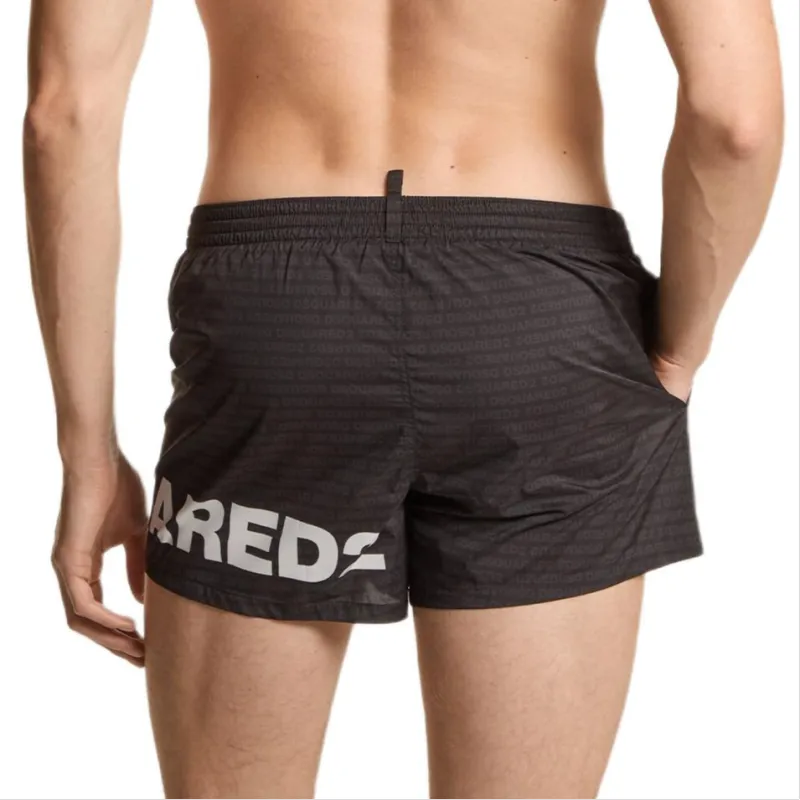 DSQUARED 2 DSQUARED 2 Logo Printed Drawstring Swim Shorts-3