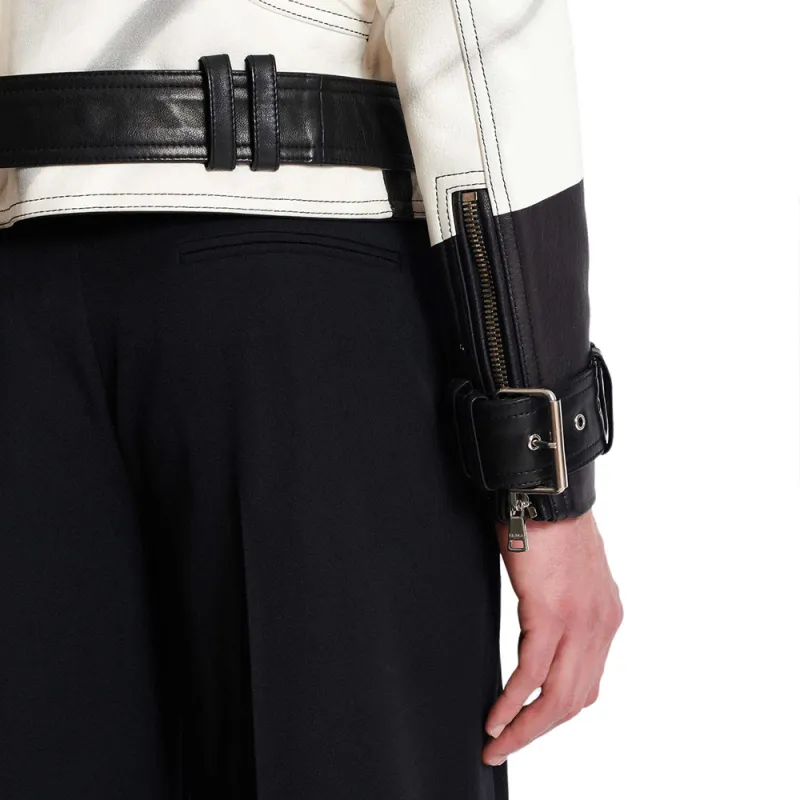 BALMAIN Leather Jacket Men's Black-6