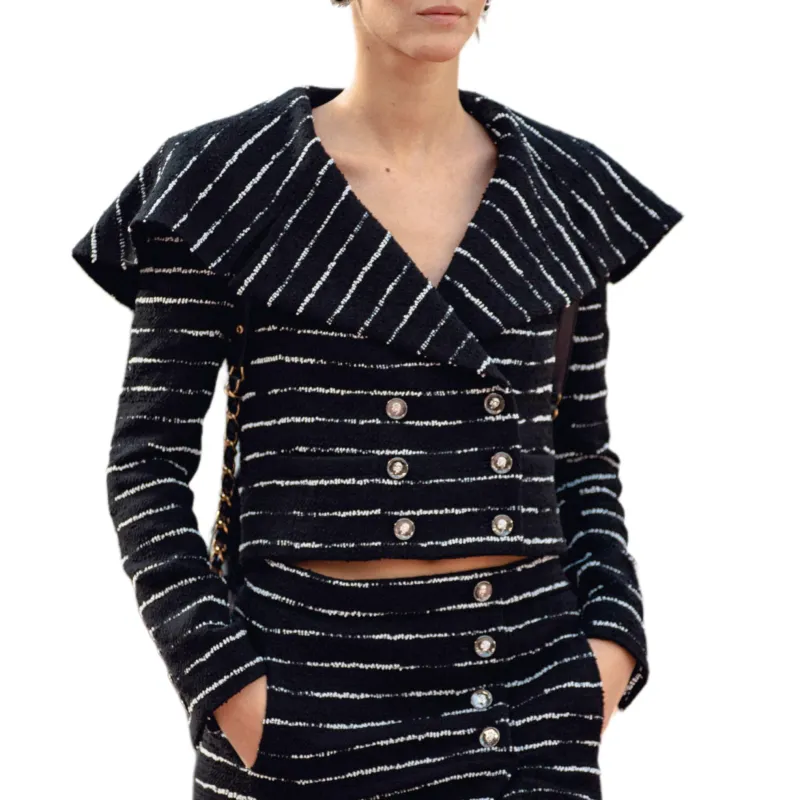 CHANEL 25S Spring Summer Collection Jackets & Coats Women's Black White-2