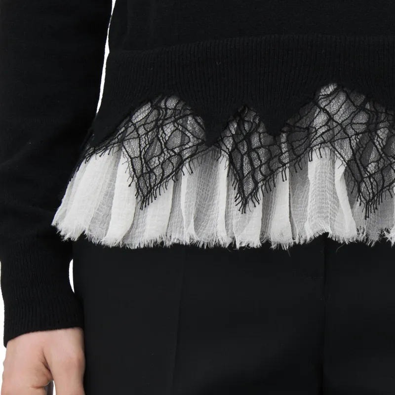 Alexander McQueen Lace trim Sweater-5