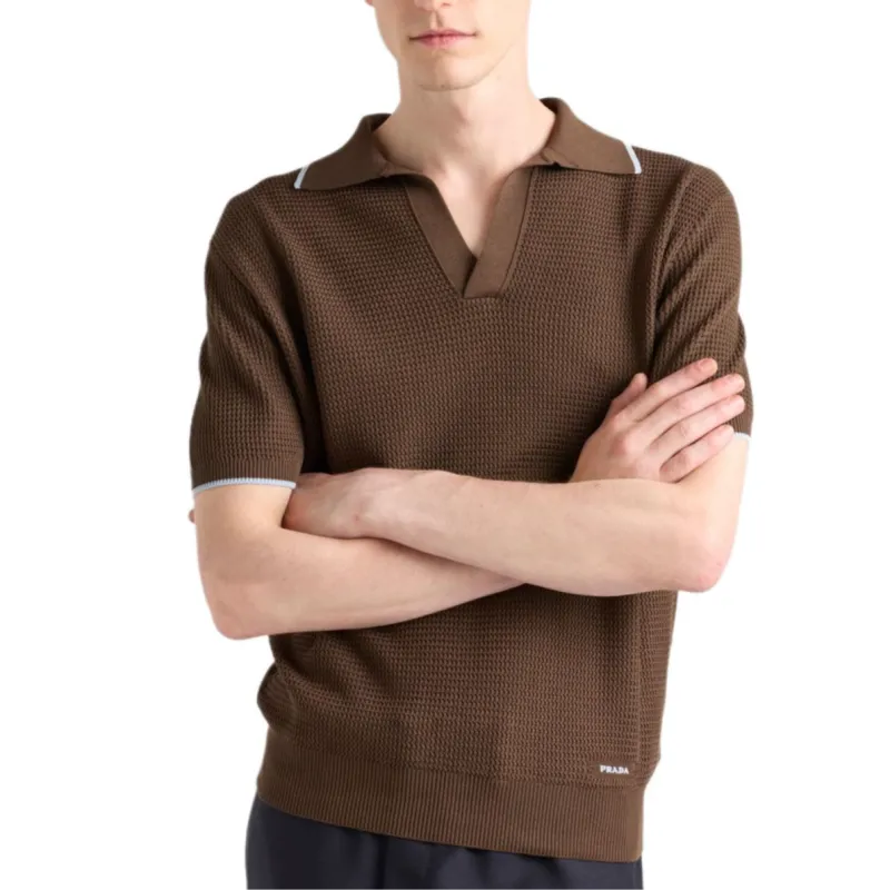 PRADA Polo Shirts Men Ebony-1