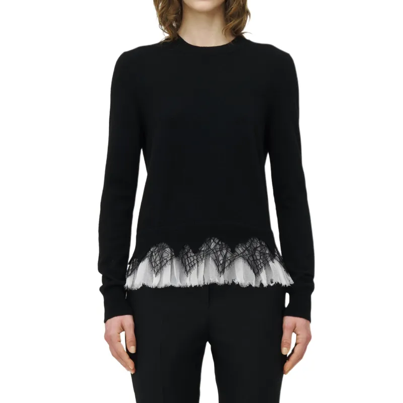 Alexander McQueen Lace trim Sweater-1