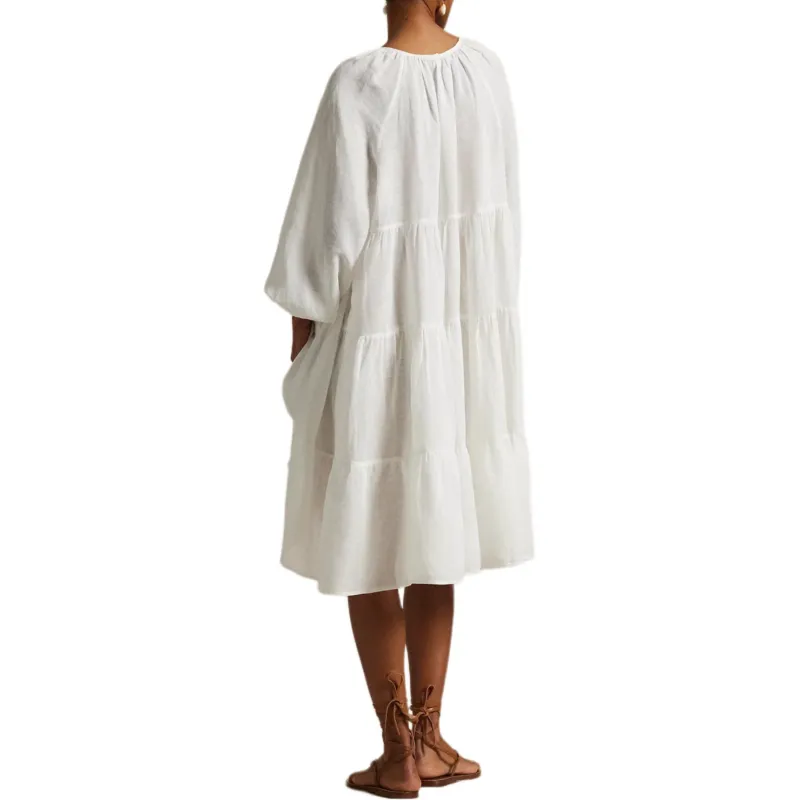 Polo Ralph Lauren Long Sleeved Dresses Women's White-2