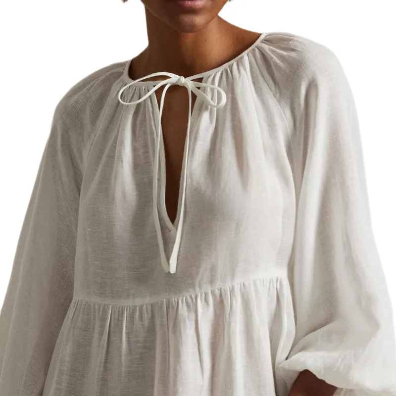 Polo Ralph Lauren Long Sleeved Dresses Women's White-4