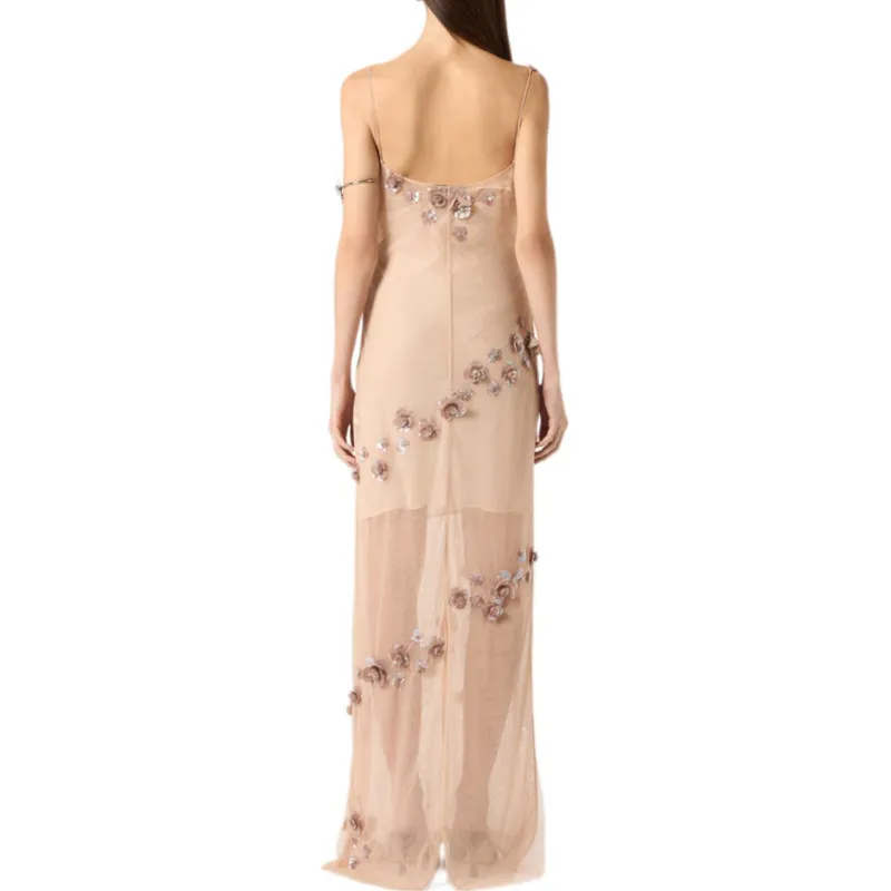 Blumarine Sequin embellished Tulle Maxi Dress-2